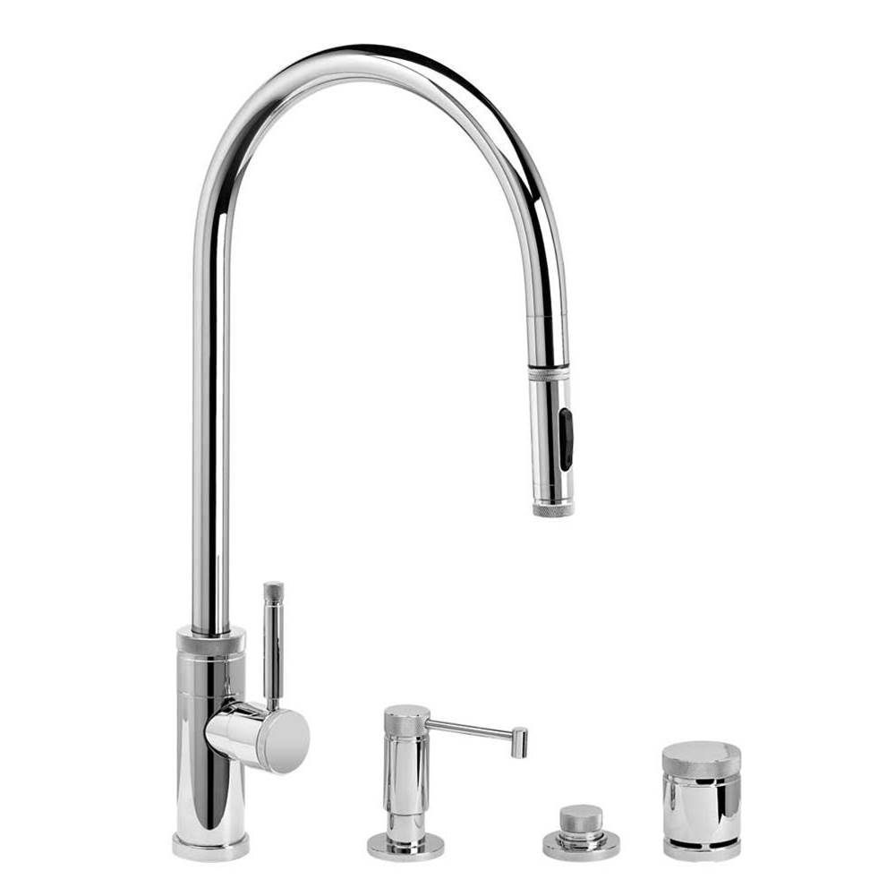 Fixtures, Etc.WaterstoneWaterstone Industrial Extended Reach PLP Pulldown Faucet - Toggle Sprayer - 4pc. Suite