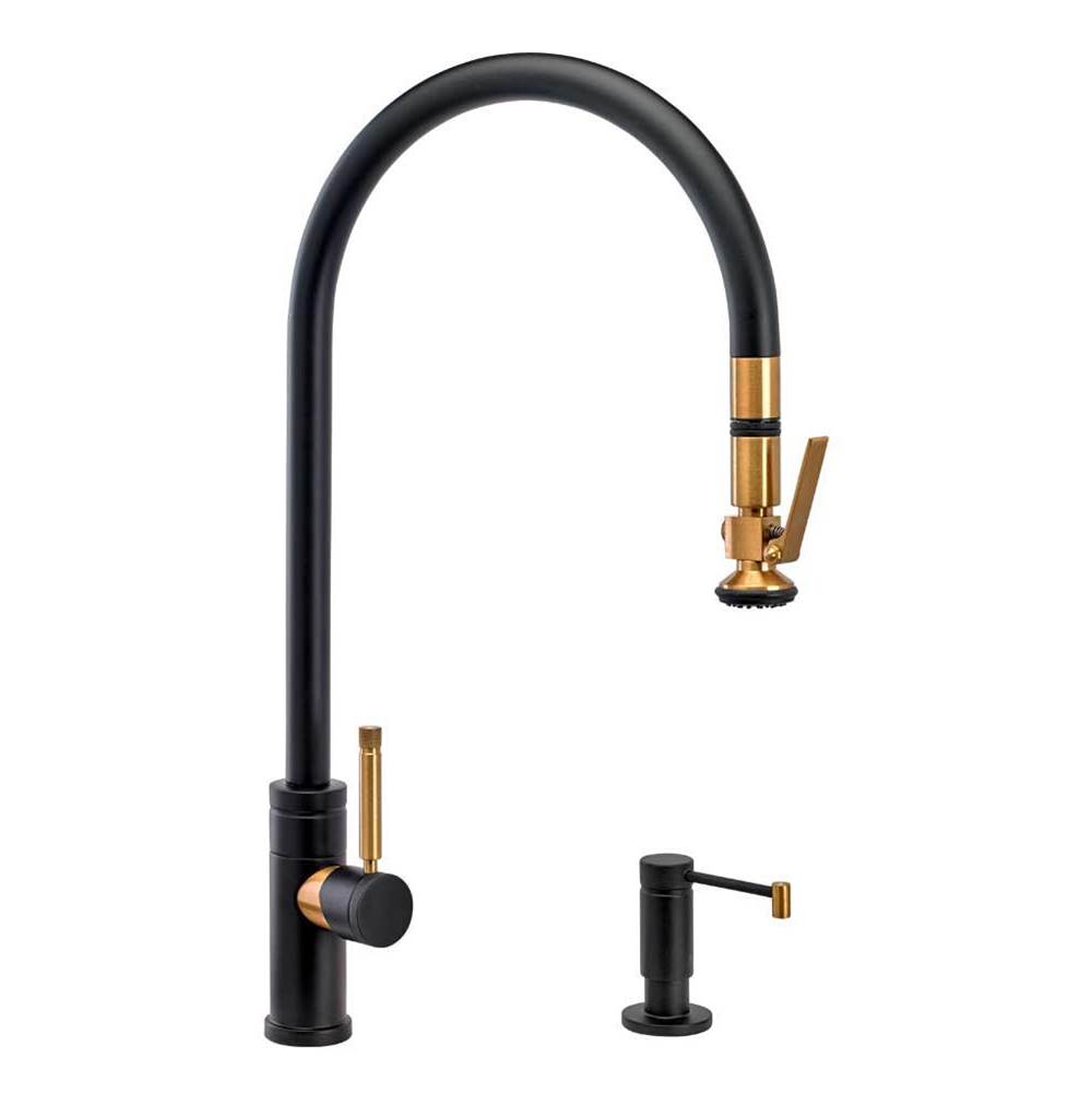 Fixtures, Etc.WaterstoneWaterstone Industrial Extended Reach PLP Pulldown Faucet - Lever Sprayer - 2pc. Suite