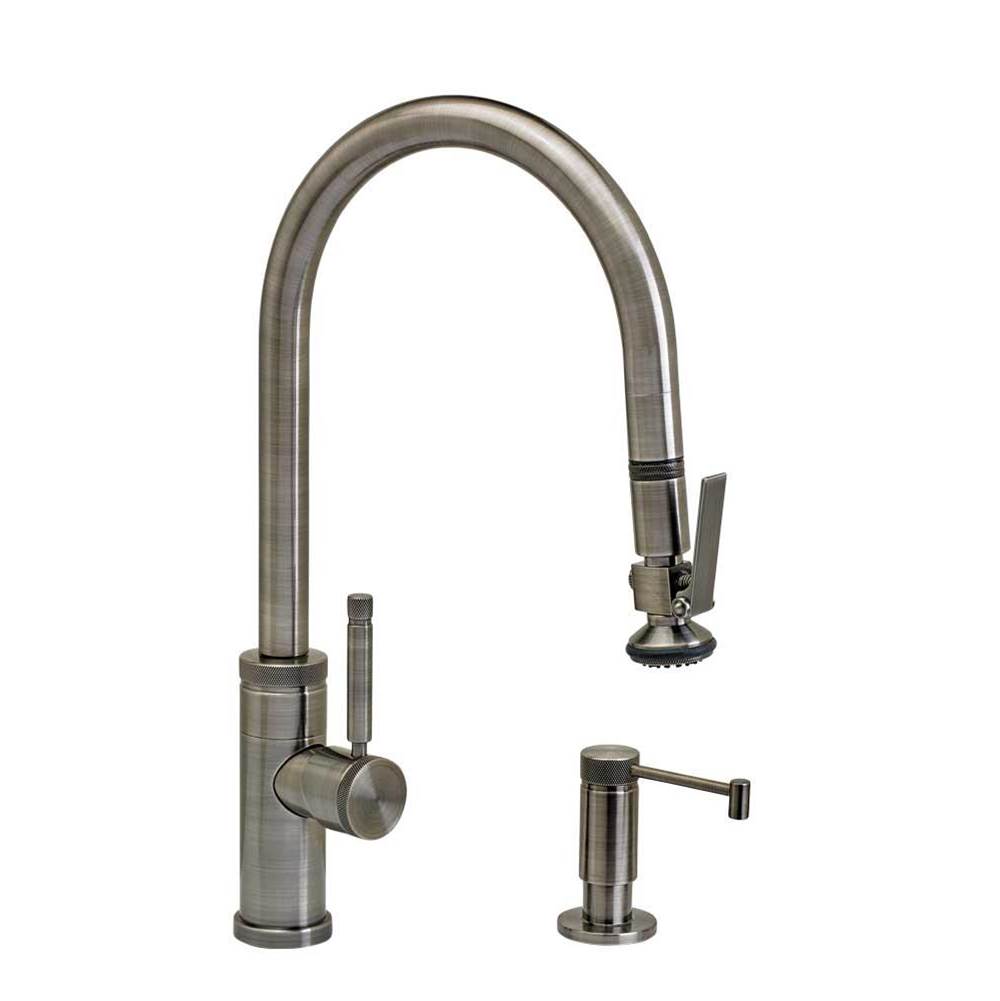 Fixtures, Etc.WaterstoneWaterstone Industrial PLP Pulldown Faucet - Lever Sprayer - Angled Spout - 2pc. Suite